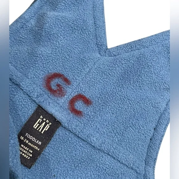 18-24 Months Baby Gap Snow Pants Bibs Overalls Blue Fleece Snowpants - Picture 4 of 5